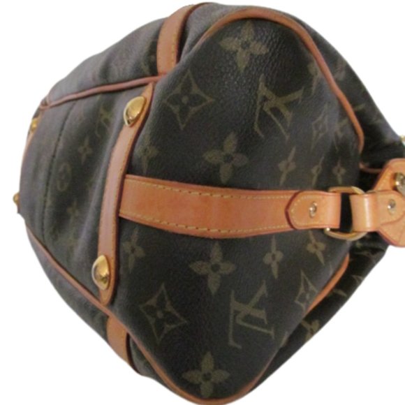 LOUIS VUITTON STRESA MONOGRAM + VACHETTA LEATHER DISCONTINUED LV HANDBAG - Picture 13 of 15